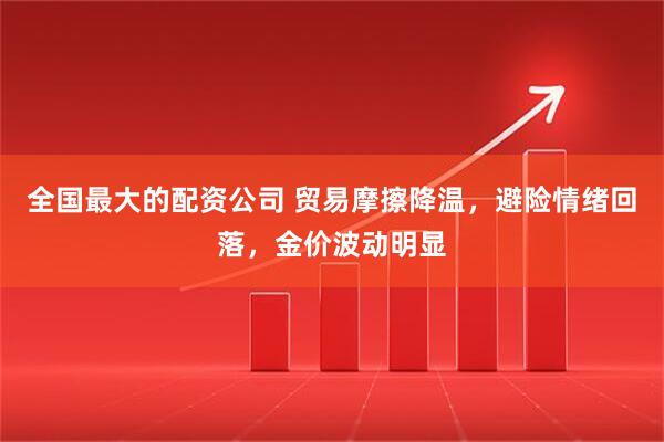 全国最大的配资公司 贸易摩擦降温，避险情绪回落，金价波动明显