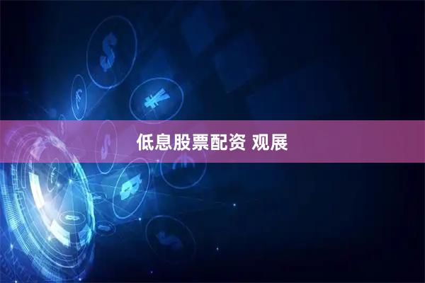 低息股票配资 观展
